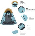 Wantdo Women s Winter Rain Jacket Fleeced Waterproof Snowboard Jacket Fur Hood