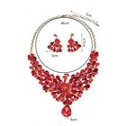 Crystal Peacock Necklace Earrings Party Bridal Women Luxury Jewelry Sets Chains