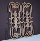 32  Tall Pair Of Large French Antique Cast Iron Window Grilles Panels