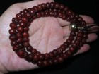 Nepal Tibet Buddhist 108 Carved Lotus Yak Bone Mala Prayer Beads  g20 