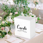 White Acrylic Wedding Card Box With Slot Large Diy Card Box Blank No Print Money