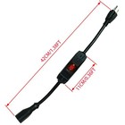 3-prong Extension Cord   1625w Heavy Duty Short Extension Cable With On Off Switch