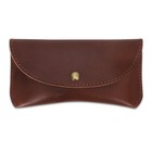 Genuine Leather Eyeglass Case Sunglasses Pouch Eyewear Holder Slim Unisex