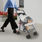 Lightweight Foldable Pet Stroller Cart For Small Dogs Cats  40 Lbs Capacity
