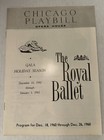 Royal Ballet Chicago Opera House Book Program   Ticket Stub Christmas Eve 1960