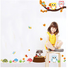 Owls Tree Wall Decal Home Art Decors Removable Kid Bedroom Animal Stickers