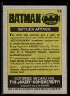 1989 Topps Batman Movie Trading Card  63 Smylex Attack 