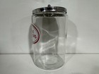 Vintage Glasco Glass Medical Apothecary Jar Tongue Depressor Stainless Steel Lid