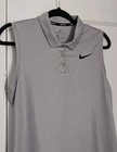 Nike Golf Women s Dri-fit Sleeveless Polo Shirt Size Medium  Grey