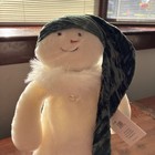 Woof Poof Snowman Bottle Wine Cover Tag   Button 2015 Retired Rare Cute  New