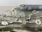 Smith   Hawken Beaded Garland Pearlescent Beads silver Wire Christmas 5 Feet New