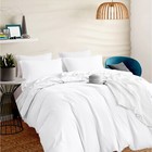 Super Soft   Comfortable 3 Piece Duvet Set White Solid 1800 Tc Egyptian Cotton