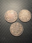 Canada  925 Silver Quarters 25 Cent Coins Lot Of 3 1904 09 10  Nice   cb