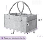 Baby Diaper Organizer Gray 12 5x10x6 3 Inches With 6 Pockets
