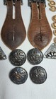 Vtg Austrian Trachten Jacket Hardware Set Edelweiss Buttons Leather Straps Diy 
