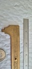 Vtg Brass 4  Machinist Pocket Vernier Caliper   Ss 6  Rule  Inches metric 