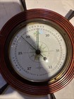 Swift   Anderson Boston Yellow Barometer Ships Wheel Freestanding Or Wall Hung