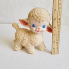 Vintage The Sun Rubber Co  1955 Baby Lamb Squeaky Rubber Toy  hear Video 