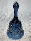 Viking Diamond Quilted Thumbprint Blue Glass Bell 5 5    Detached Clapper