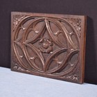 French Antique Gothic Revival Panel Solid Oak Wood Salvage Late 1800 s
