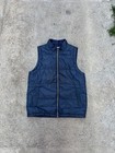 Weatherproof Vintage Men s Blue Quilted Vest M Plaid Lining Zip Front