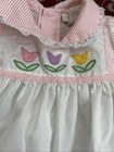 Vintage Baby Togs Floral Print Lace Trim Infant Dress With Flowers Spring 6m