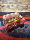 Vtg Marx Tin Litho Toy Tractor Wind Up W  Farmer Runs Missing Tracks As Is