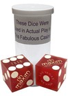 Authentic Maxim  westin  Las Vegas Casino Craps Dice Pair Red Frosted
