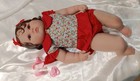  Doll Baby Reborn 22 In Girl Baby Doll Brown Eyes Curly Hair Outfit Pacifier