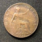 1920 British Half Penny  Enn Coins