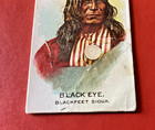 1888 N2 Tobacco Card Allen   Ginter American Indian Chiefs Black Eye  Sioux