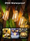100ft Led Outdoor String Lights Patio Bistro Edison St38 Shatterproof Waterproof