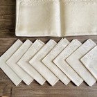 Vintage Mcm Asian Scene Damask Brocade Tablecloth 8 Matching Napkins Set Fringe