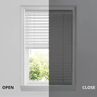 White Cordless Faux Wood Blinds For Windows With 2 In  Slats - 35 In  W X 64 In 