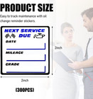 300 Pcs Oil Change Stickers  2   2  Clear Auto Windshield Service Reminder Oil Ch