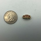Hampton Beach Nh Lapel Pin Brass Tone Red Enamel Vintage Small Travel Souvenir