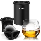 Premium Clear Ice Cube Maker - 2 5  Stainless Steel Sphere Molds For Whiskey   C