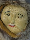Rare Vtg Antique Alaska Inuit Eskimo Male Doll Fur Leather Face Hide Skin Figure