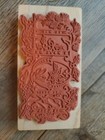 Psx Rubber Stamp Wood Mount Noel Christmas Poinsettia Holly Botanical New K1624