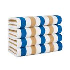 4 Pack Of Cabo Cabana Beach Towels  30x70 Extra Large Striped Ringspun Cotton