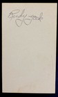 Rudy York Signed Index Card Detroit Tigers Red Sox 7x All Star Ws Champ D  1970