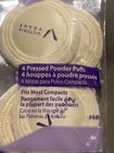 Victoria Vogue  Round Puff Pressed Powder Puffs For Compacts 2 Inch 4 Pack New