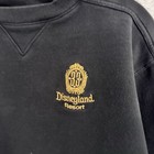 Disneyland Club 33 Sweatshirt Mens M Black Lee Sueded Rare Park Crewneck