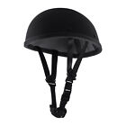 Original Flat Matte Black Motorcycle Dot Half Helmet Beanie Adult Size M L Xl