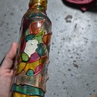 Hand-painted Clear Glass Bottle  Stained-glass Style Design  Cayman Islands