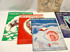 Christmas Lot Of 7 Vintage Sheet Music Frosty  Santa Claus  Rudolph  Winter