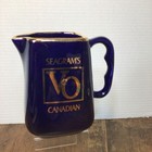 Vintage Seagrams Vo Canadian Whisky Pitcher Cobalt Blue Gold Trim 