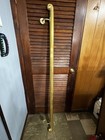 67    Vintage Brass Hand Rail 2    Diameter Bar Rail W  Gorgeous Ends   2 Brackets
