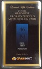 Lot Of 4 Bars  1 Gram Platinum Bar And Three Carded 1 4 Grain Palladium Bars 