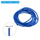 3mm Round Braided Leather Cord For Crafts Jewelry Making Light Blue 2 2yards 